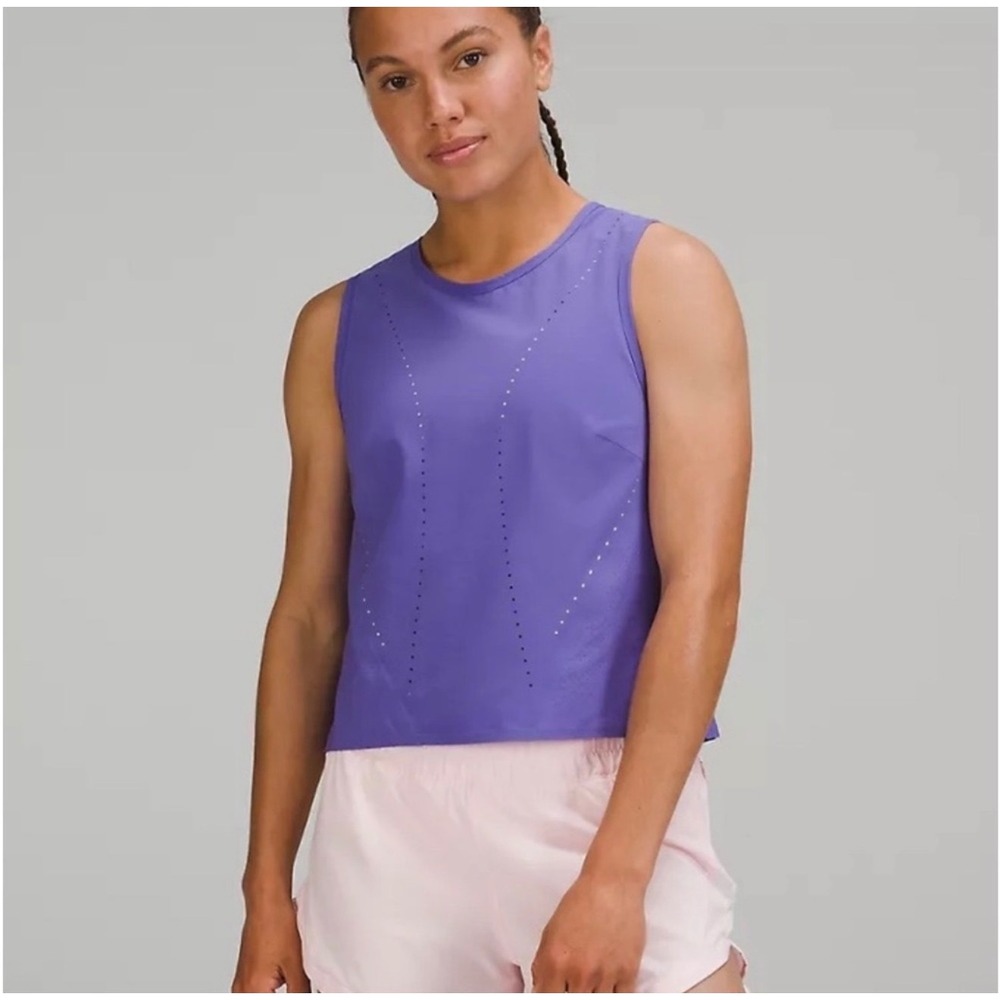 NWT Lululemon Swift Ventilated Running Tank Charged Indigo Purple W1DSMS Size 2